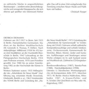 CD Dietrich Erdmann: Kammermusik Mit Streichern