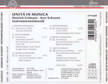 CD Kurt Schwaen: Unitá In Musica (Instrumentalmusik)