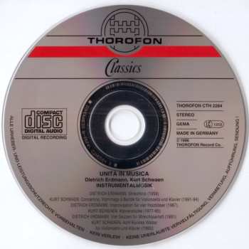 CD Kurt Schwaen: Unitá In Musica (Instrumentalmusik)