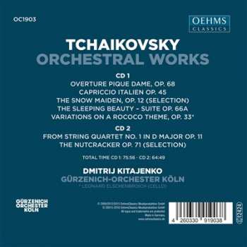 2CD Pyotr Ilyich Tchaikovsky: Kitajenko Conducts Tchaikovsky Orchestral Works