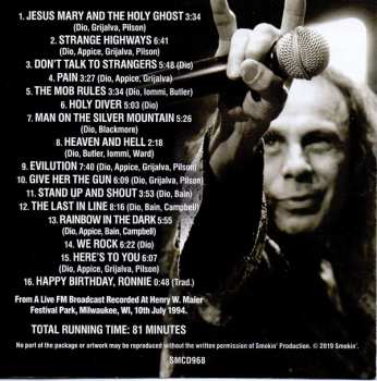 CD Dio: Ronnie's Birthday Show
