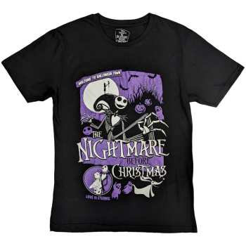 Mercancía Disney: Disney Unisex T-shirt: The Nightmare Before Christmas Welcome To Halloween Town (embellished) (small) S