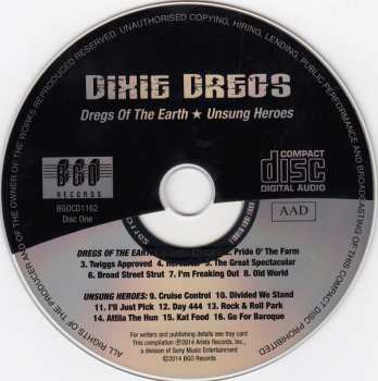 2CD Dixie Dregs: Dregs Of The Earth / Unsung Heroes / Industry Standard