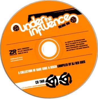 2CD DJ Red Greg: Under The Influence Volume One (A Collection Of Rare Soul & Disco)