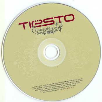 2CD DJ Tiësto: Elements of Life