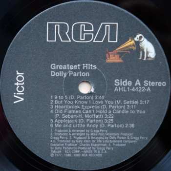 LP Dolly Parton: Greatest Hits