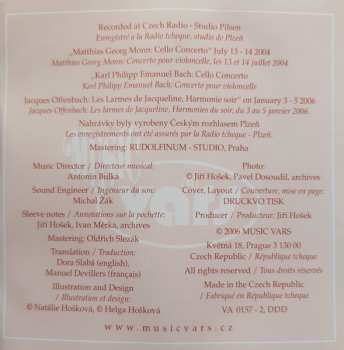 CD Carl Philipp Emanuel Bach: Cello Concerto In A Major / Cello Concerto In G Minor / Jaqueline's Tears / Harmony Of Evening