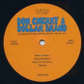 2LP Don Cherry: Musikforum Schloss, Viktring, Austria – July 20, 1972