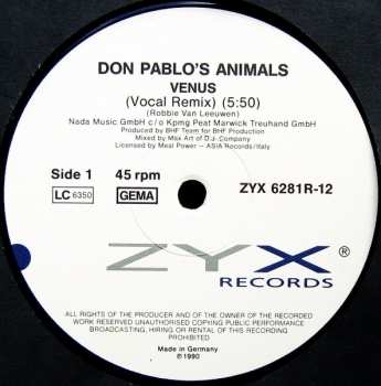 LP Don Pablo's Animals: Venus (The Remixes)