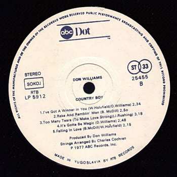 LP Don Williams: Country Boy