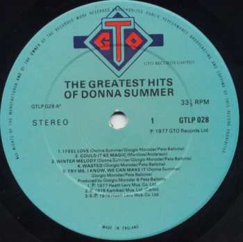 LP Donna Summer: The Greatest Hits Of Donna Summer