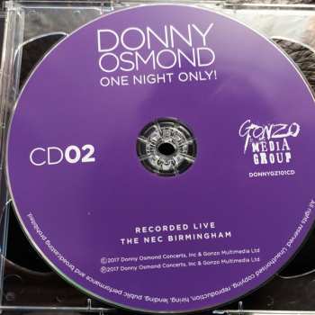 2CD Donny Osmond: One Night Only!