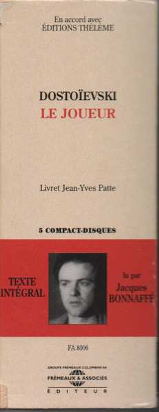 5CD/Caja Jacques Bonnaffé: Le Joueur