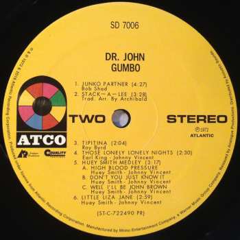 LP Dr. John: Dr. John's Gumbo LTD