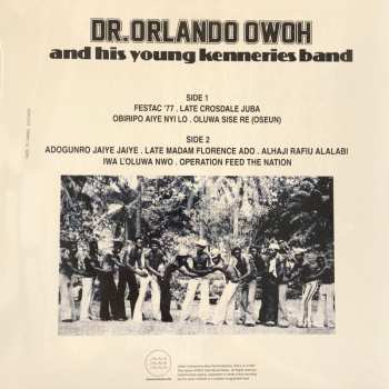 LP Orlando Owoh and His Young Kenneries Band: Dr. Orlando Owoh And His Young Kenneries Band CLR | LTD