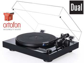 Técnica de áudio DUAL CS 618Q High End Černý Piano lak + Ortofon QUINTET RED (MC)