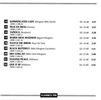 CD Duke Ellington And His Orchestra: 1939-1940