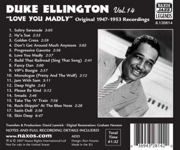 CD Duke Ellington: Love You Madly (Vol. 14 Original 1947 - 1953 Recordings)