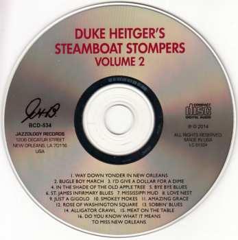 CD Duke Heitger's Steamboat Stompers: Duke Heitger's Steamboat Stompers Volume Two