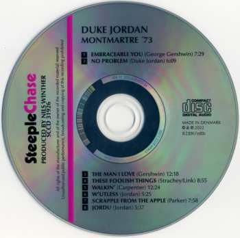 CD Duke Jordan: Montmartre 73