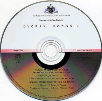 CD Antonín Dvořák: Dvorak: Quartet No. 12 In F Major, Opus 96, 'The American' / Borodin: String Quartet No. 2 In D Major
