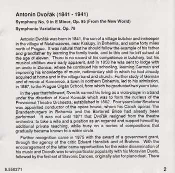 CD Antonín Dvořák: Symphony No. 9 "From The New World" / Symphonic Variations