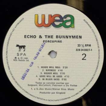LP Echo & The Bunnymen: Porcupine