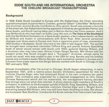 3CD Eddie South: Recorded In Hollywood, 1933 (The Cheloni Broadcast Transcriptions)