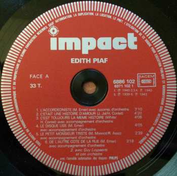 LP Edith Piaf: Edith Piaf