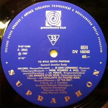 LP Edith Piaf: To Byla Edith Piafová (+ PŘÍLOHA)