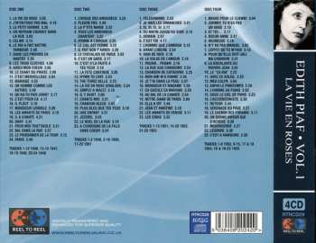 4CD Edith Piaf: Vol. 1 ● La Vie En Roses DIGI