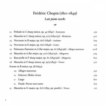CD Frédéric Chopin: Late Piano Works