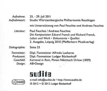 CD Eduard Franck: Orchestral Works