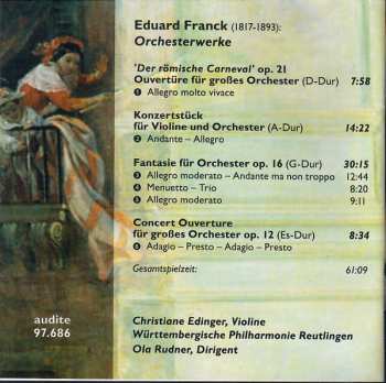 CD Eduard Franck: Orchestral Works