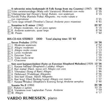 3CD Eduard Tubin: The Complete Piano Music