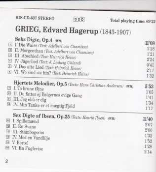 CD Edvard Grieg: The Complete Songs • Volume 1