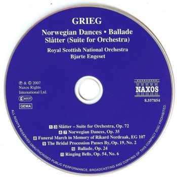 CD Edvard Grieg: Norwegian Dances • Slåtter & Ballade