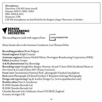 SACD Edvard Grieg: Piano Concerto; Incidental Music To 'Peer Gynt'