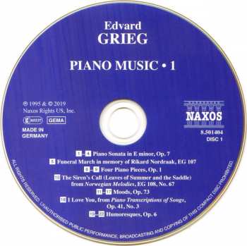 14CD Edvard Grieg: Piano Music