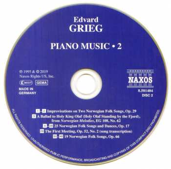 14CD Edvard Grieg: Piano Music