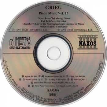 CD Edvard Grieg: Piano Music Vol. 12