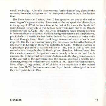 CD Edvard Grieg: Piano Music Vol. 14