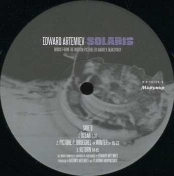 LP Эдуард Артемьев: Solaris - Music From The Motion Picture By Andrey Tarkovsky PIC
