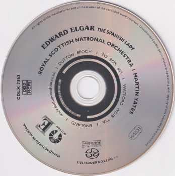 SACD Sir Edward Elgar: The Spanish Lady / Organ Sonata / Severn Suite / Three Civic Fanfares