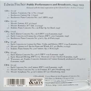 6CD/Caja Edwin Fischer: The Legacy Of A Great Pianist (Concert Performances And Broadcasts 1943-1953)