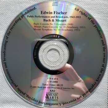 6CD/Caja Edwin Fischer: The Legacy Of A Great Pianist (Concert Performances And Broadcasts 1943-1953)