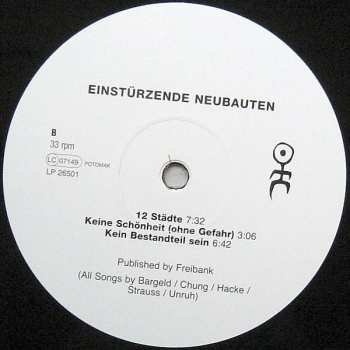 LP Einstürzende Neubauten: Fuenf Auf Der Nach Oben Offenen Richterskala