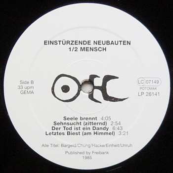 LP Einstürzende Neubauten: 1/2 Mensch
