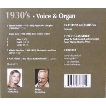 CD Ekaterina Michailova: 1930's · Voice & Organ
