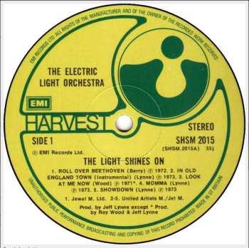 LP Electric Light Orchestra: The Light Shines On